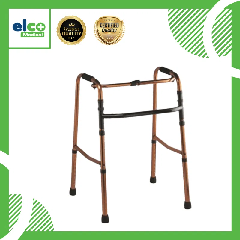 2-in-1 Walking Frame - Reciprocal & Static, Foldable and Adjustable